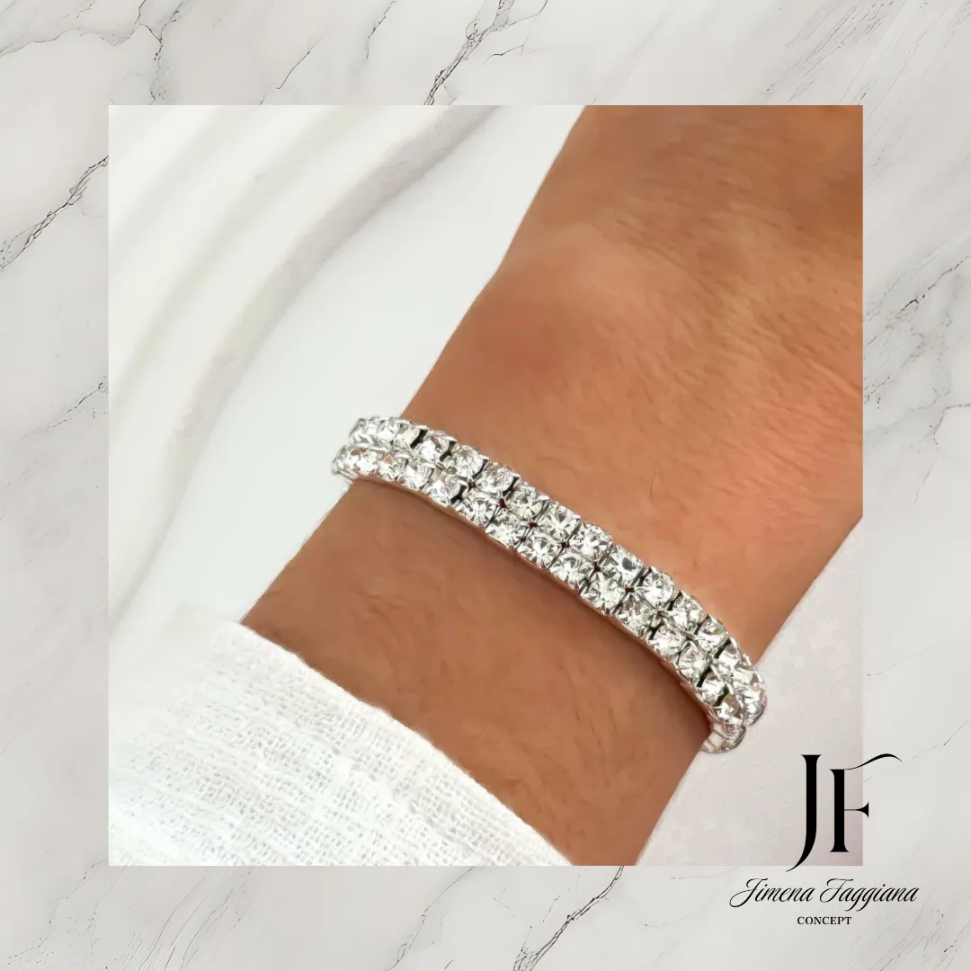Pulsera strass doble - Jimena Faggiana Concept