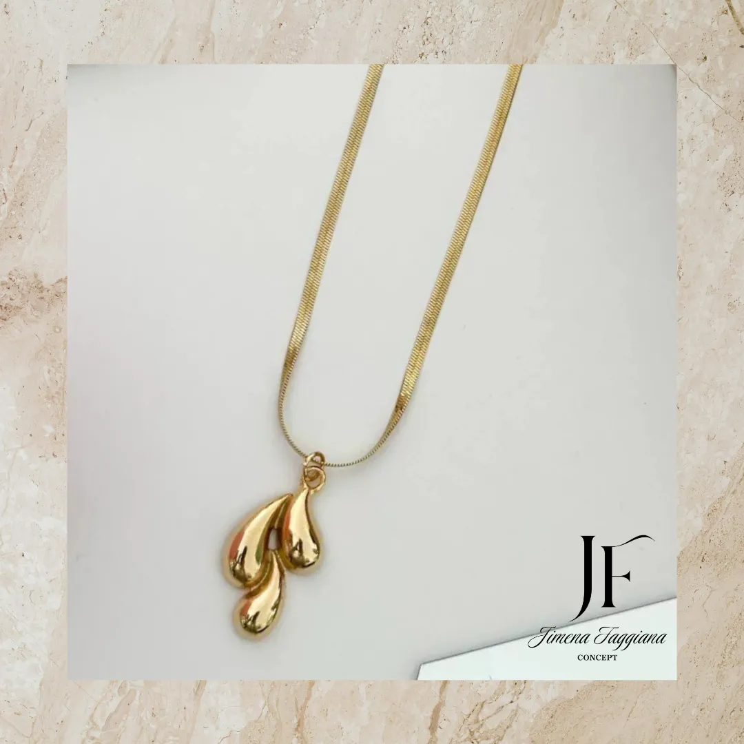 Collar tres gotitas - Jimena Faggiana Concept