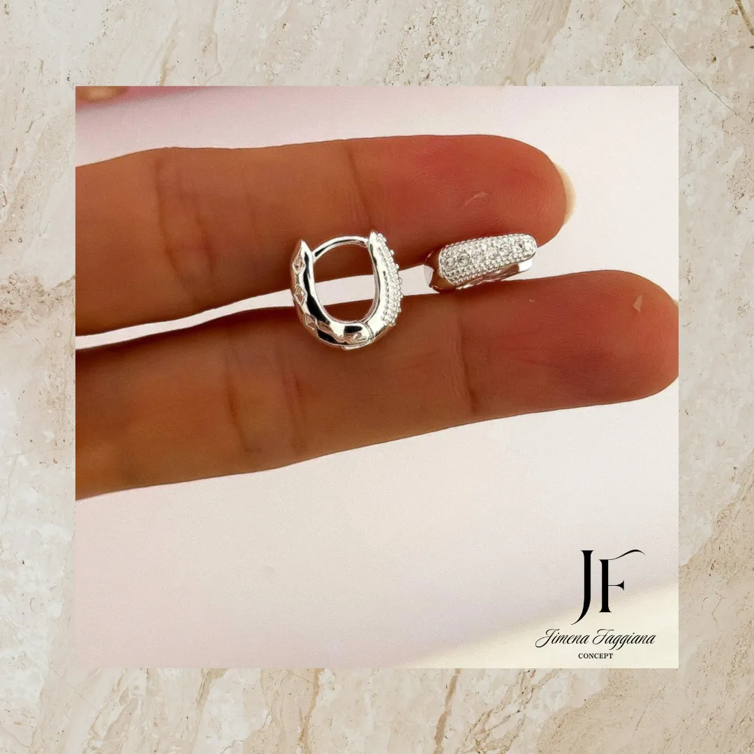 Aro acero y strass - Jimena Faggiana Concept