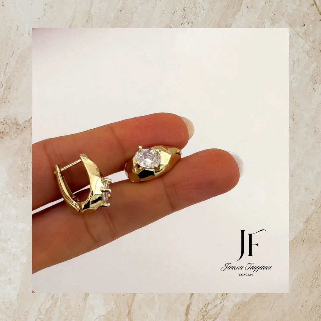 Aro argolla piedra - Jimena Faggiana Concept