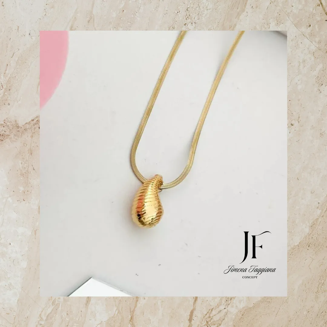 Collar gota textura - Jimena Faggiana Concept