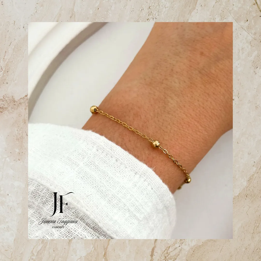 Pulsera cadena pelotita - Jimena Faggiana Concept