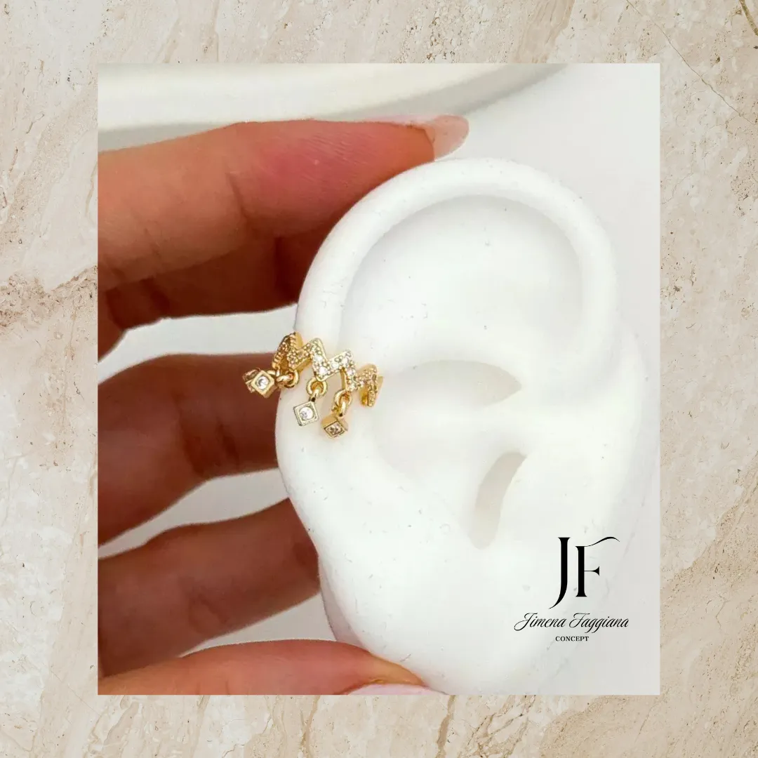 Aro cuff detalles colgantes - Jimena Faggiana Concept