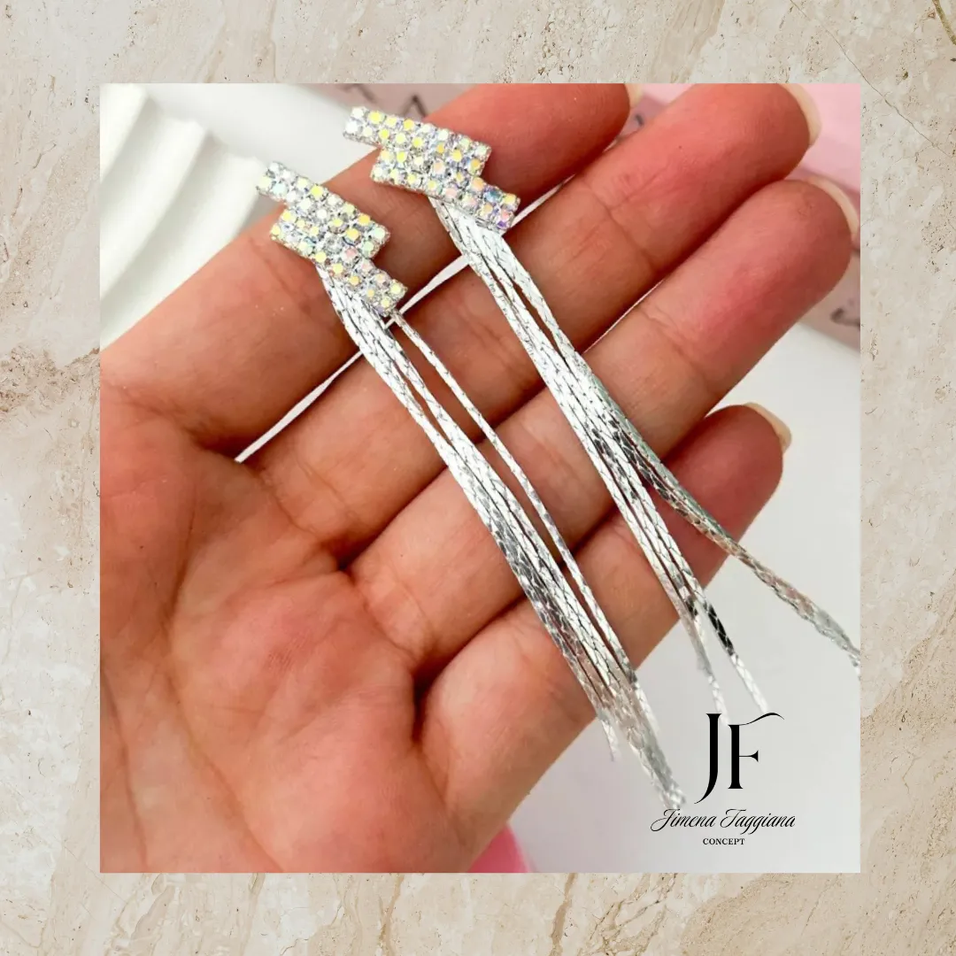 Aro fiesta rayito strass tornasol - Jimena Faggiana Concept