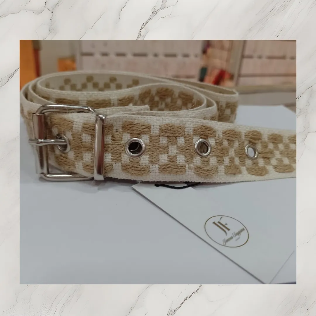 Cinto combinado yute y algodon - Jimena Faggiana Concept