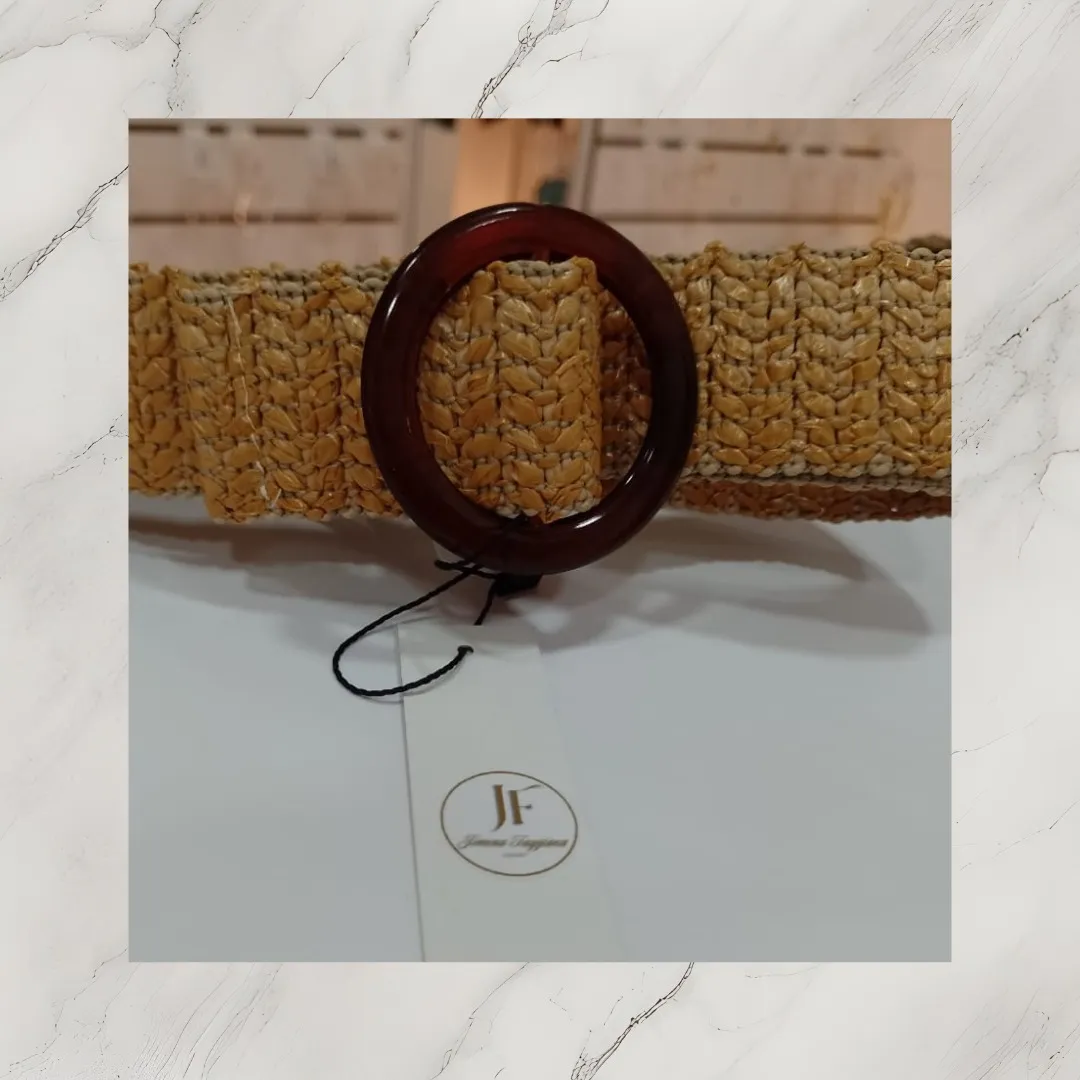 Cinto rafia color camel - Jimena Faggiana Concept