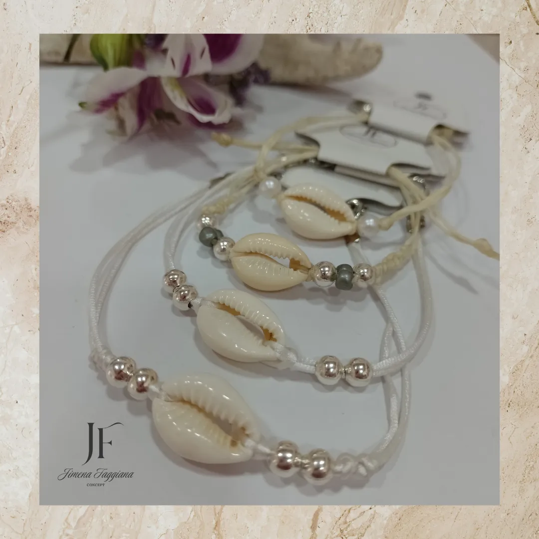 Pulseras y Tobilleras caracol - Jimena Faggiana Concept