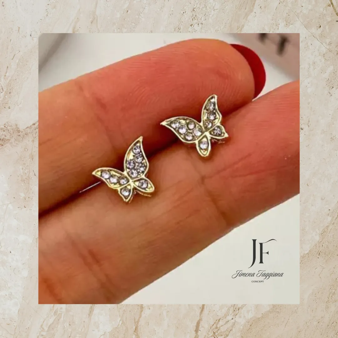 Aro mariposa con strass - Jimena Faggiana Concept